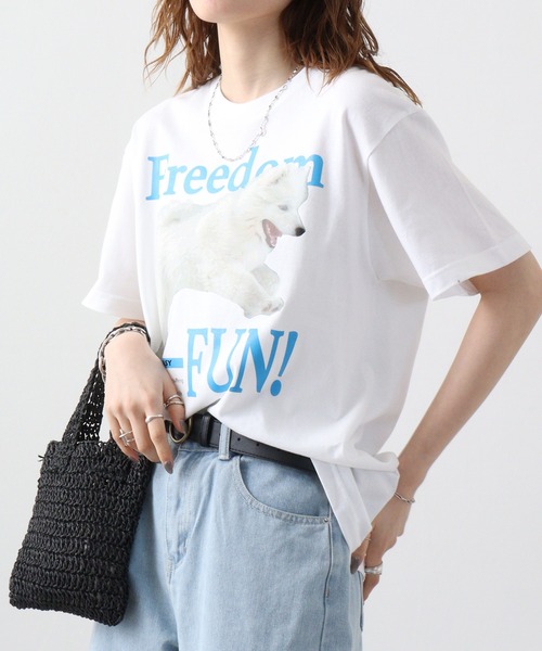 spiritoso（スピリトーゾ）の「spiritoso FREEDOM FUN シートプリントTシャツ　半袖（Tシャツ/カットソー・メンズ・ブラック/オートミール/ホワイト・L/M）」の8枚目の写真