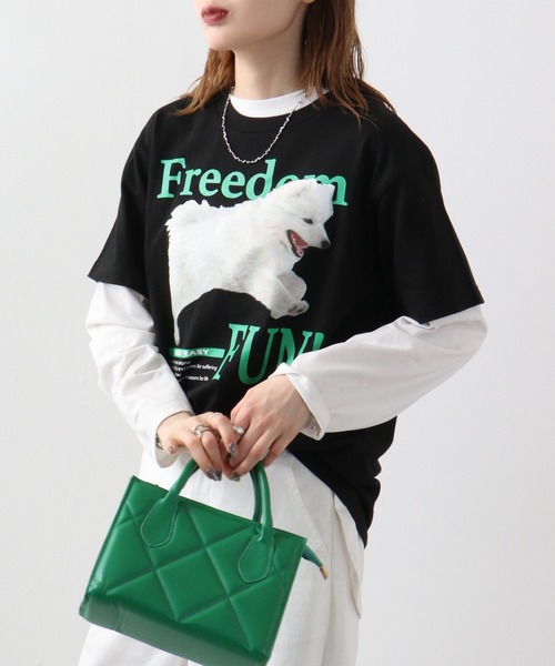 spiritoso（スピリトーゾ）の「spiritoso FREEDOM FUN シートプリントTシャツ　半袖（Tシャツ/カットソー・メンズ・ブラック/オートミール/ホワイト・L/M）」の17枚目の写真