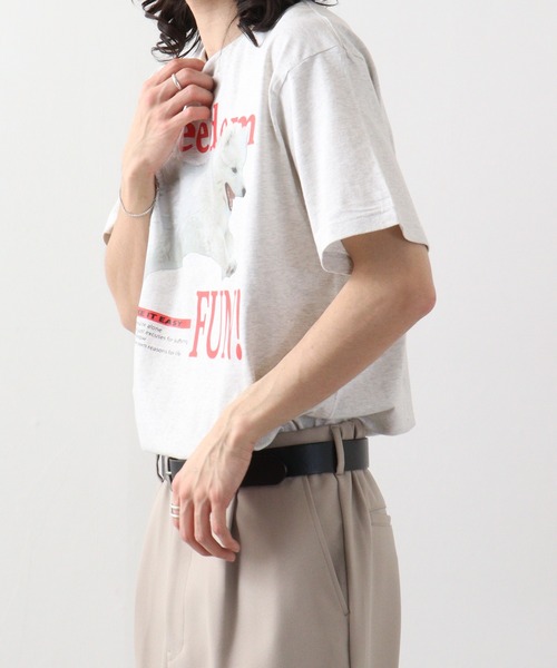 spiritoso（スピリトーゾ）の「spiritoso FREEDOM FUN シートプリントTシャツ　半袖（Tシャツ/カットソー・メンズ・ブラック/オートミール/ホワイト・L/M）」の21枚目の写真