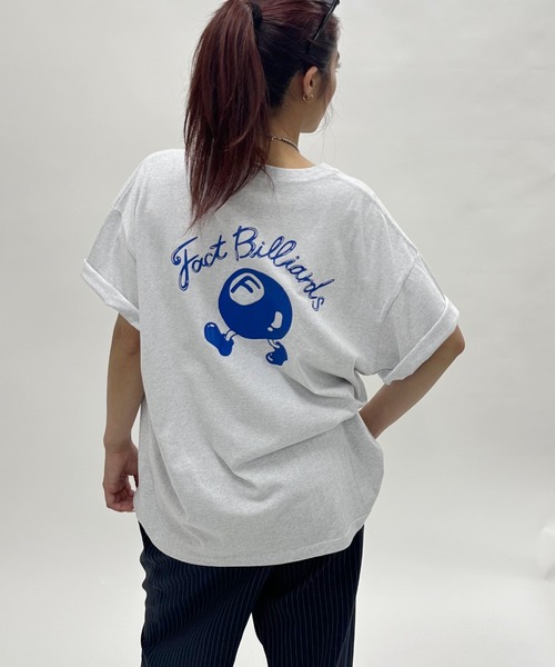 WHO'S WHO gallery（フーズフーギャラリー）の「COOPER FACTビリヤードロゴTEE（Tシャツ/カットソー・レディース・ネイビー/ホワイト系その他/グリーン/ライトグレー/オレンジ/グレー系その他/ブラック/ブラック系その他/チャコールグレー/オフホワイト・FREE）」の6枚目の写真
