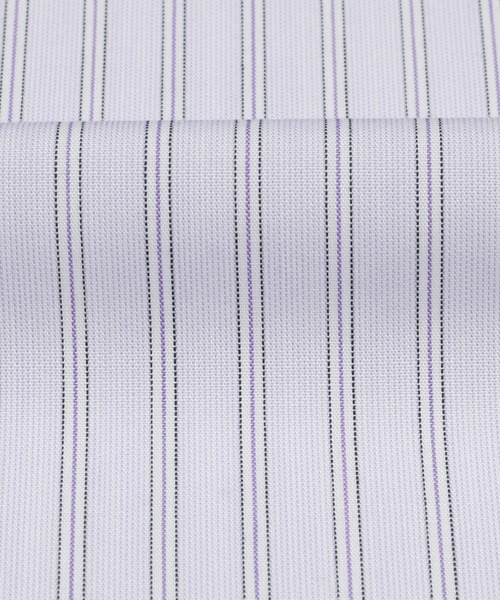 TOKYO SHIRTS（トウキョウシャツ）の「LENZING(TM)ECOVERO(TM) BIGシルエットシャツ スタンドカラー 七分袖（シャツ/ブラウス・レディース・パープル・FREE）」の4枚目の写真