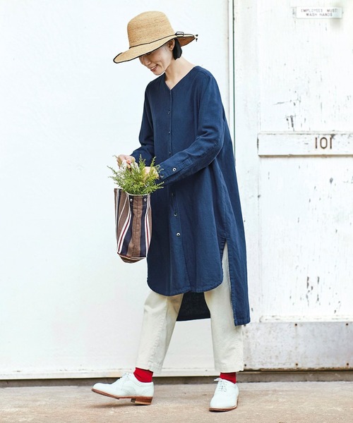 Sunny clouds（サニークラウズ）の「サニークラウズ　たっぷりストライプバッグ（トートバッグ・レディース・ブラウン系その他・ONE SIZE）」の3枚目の写真