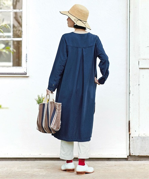 Sunny clouds（サニークラウズ）の「サニークラウズ　たっぷりストライプバッグ（トートバッグ・レディース・ブラウン系その他・ONE SIZE）」の5枚目の写真