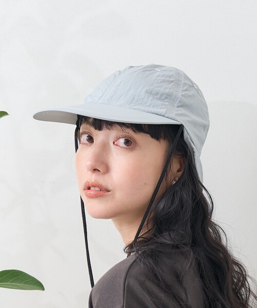 FREAK'S STORE(フリークスストア)の「UVカット撥水キャップ(キャップ・レディース・ベージュ/ブルーグリーン/ブラック・ONE SIZE)」の3枚目の写真