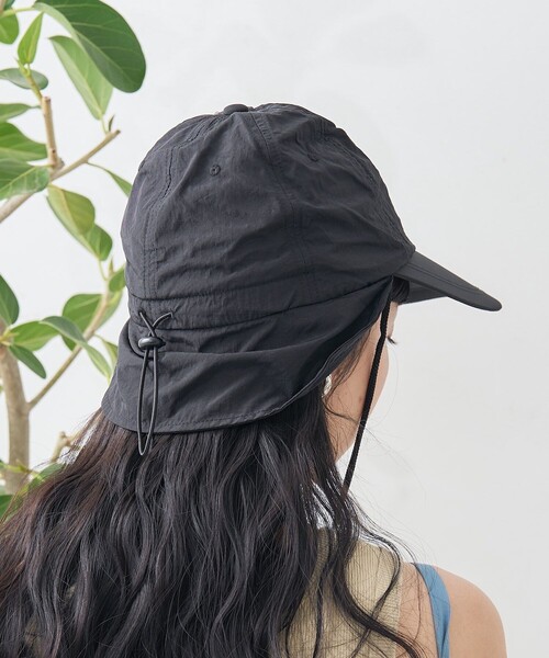 FREAK'S STORE(フリークスストア)の「UVカット撥水キャップ(キャップ・レディース・ベージュ/ブルーグリーン/ブラック・ONE SIZE)」の6枚目の写真