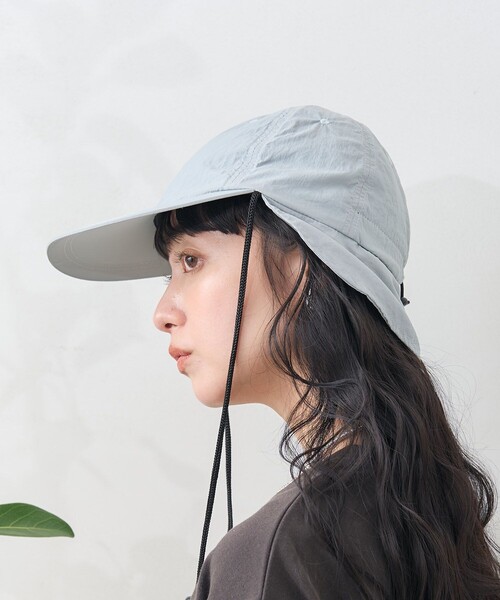 FREAK'S STORE(フリークスストア)の「UVカット撥水キャップ(キャップ・レディース・ベージュ/ブルーグリーン/ブラック・ONE SIZE)」の8枚目の写真
