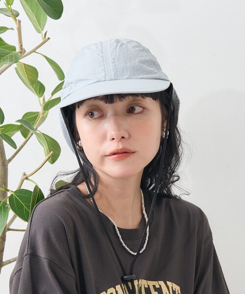 FREAK'S STORE(フリークスストア)の「UVカット撥水キャップ(キャップ・レディース・ベージュ/ブルーグリーン/ブラック・ONE SIZE)」の9枚目の写真