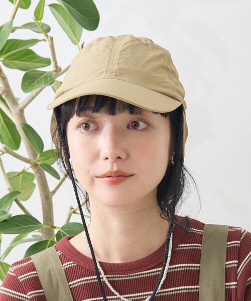 FREAK'S STORE(フリークスストア)の「UVカット撥水キャップ(キャップ・レディース・ベージュ/ブルーグリーン/ブラック・ONE SIZE)」の12枚目の写真