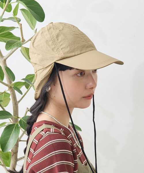 FREAK'S STORE(フリークスストア)の「UVカット撥水キャップ(キャップ・レディース・ベージュ/ブルーグリーン/ブラック・ONE SIZE)」の15枚目の写真