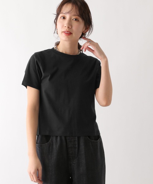 LEPSIM（レプシィム）の「コンパクトT　107381（Tシャツ/カットソー・レディース・オフホワイト/ネイビー/ブラック・FREE）」の3枚目の写真