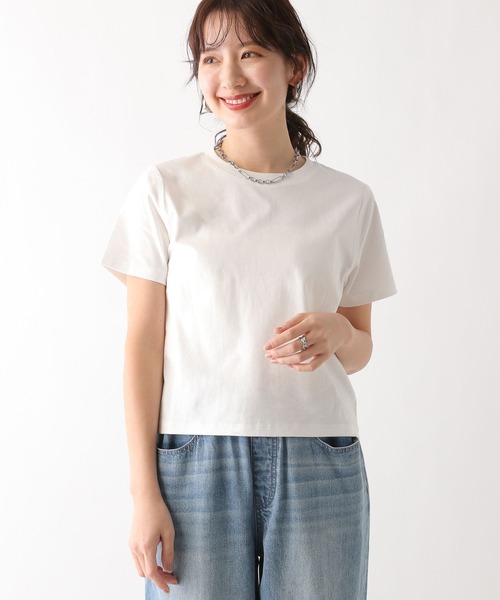 LEPSIM（レプシィム）の「コンパクトT　107381（Tシャツ/カットソー・レディース・オフホワイト/ネイビー/ブラック・FREE）」の22枚目の写真