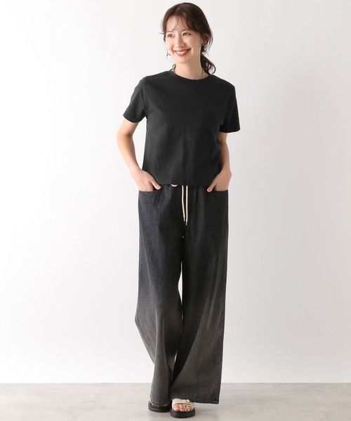 LEPSIM（レプシィム）の「コンパクトT　107381（Tシャツ/カットソー・レディース・オフホワイト/ネイビー/ブラック・FREE）」の16枚目の写真