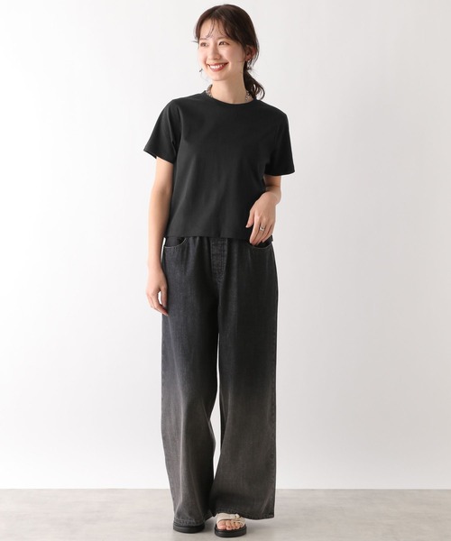 LEPSIM（レプシィム）の「コンパクトT　107381（Tシャツ/カットソー・レディース・オフホワイト/ネイビー/ブラック・FREE）」の17枚目の写真