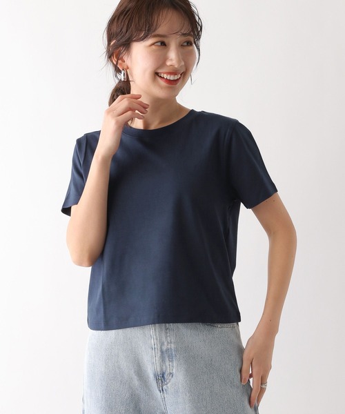 LEPSIM（レプシィム）の「コンパクトT　107381（Tシャツ/カットソー・レディース・オフホワイト/ネイビー/ブラック・FREE）」の19枚目の写真