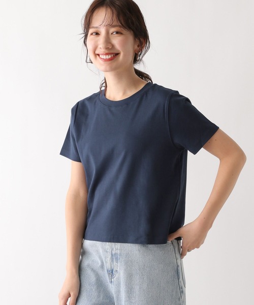 LEPSIM（レプシィム）の「コンパクトT　107381（Tシャツ/カットソー・レディース・オフホワイト/ネイビー/ブラック・FREE）」の20枚目の写真