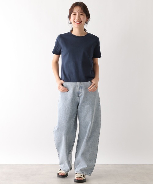 LEPSIM（レプシィム）の「コンパクトT　107381（Tシャツ/カットソー・レディース・オフホワイト/ネイビー/ブラック・FREE）」の21枚目の写真