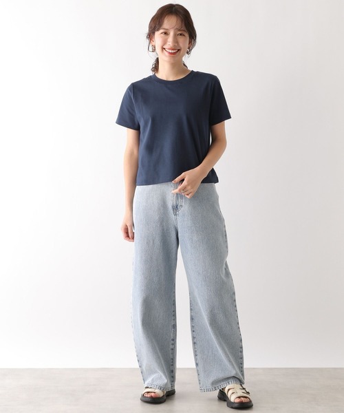 LEPSIM（レプシィム）の「コンパクトT　107381（Tシャツ/カットソー・レディース・オフホワイト/ネイビー/ブラック・FREE）」の10枚目の写真