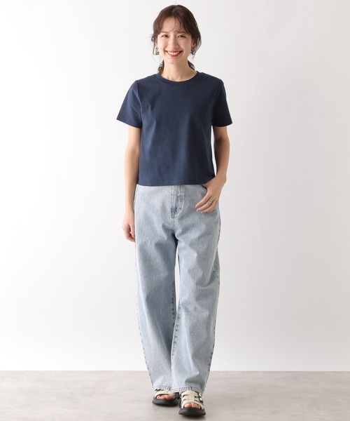 LEPSIM（レプシィム）の「コンパクトT　107381（Tシャツ/カットソー・レディース・オフホワイト/ネイビー/ブラック・FREE）」の11枚目の写真