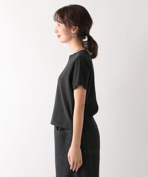 LEPSIM（レプシィム）の「コンパクトT　107381（Tシャツ/カットソー・レディース・オフホワイト/ネイビー/ブラック・FREE）」の13枚目の写真