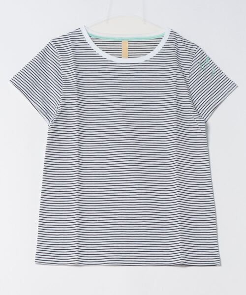 Q（キュー）の「袖レタードT（Tシャツ/カットソー・レディース・ブラック/ホワイト/ホワイト系その他/ブラック系・MEDIUM）」の6枚目の写真