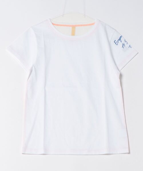 Q（キュー）の「袖レタードT（Tシャツ/カットソー・レディース・ブラック/ホワイト/ホワイト系その他/ブラック系・MEDIUM）」の7枚目の写真