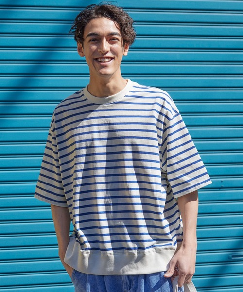 coca(coca)(コカ)の「メンズ ボーダースウェットTシャツ(Tシャツ/カットソー・メンズ・その他1・M/L)」の5枚目の写真