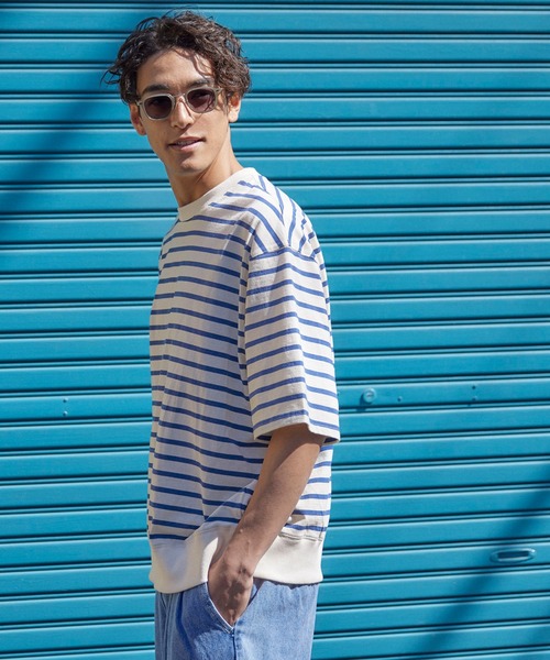 coca(coca)(コカ)の「メンズ ボーダースウェットTシャツ(Tシャツ/カットソー・メンズ・その他1・M/L)」の3枚目の写真