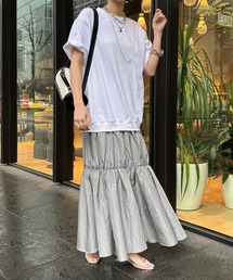 ハーフスリーブバックジップドッキングワンピース