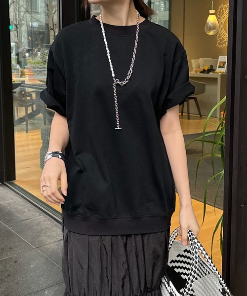 DouDou●ハーフスリーブバックジップドッキングワンピース ハーフスリーブバックジップドッキングワンピース | DOUDOU