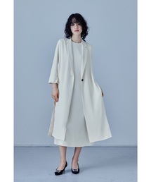 ロングジレ　ホワイト パネルレース ロングジレ