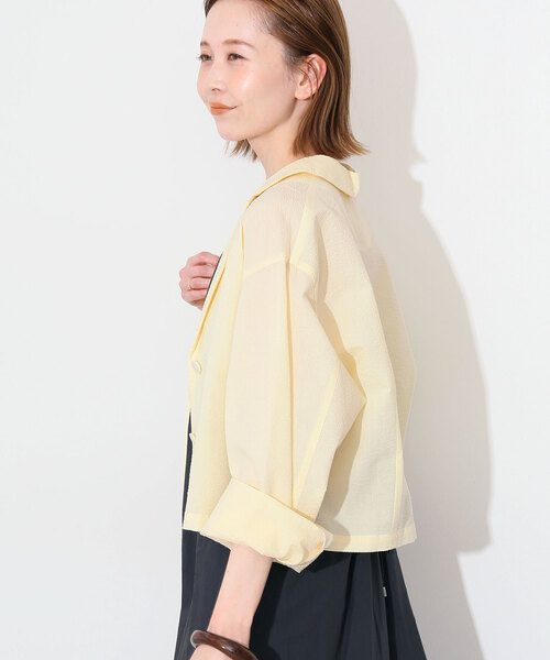 SLOBE IENA（スローブイエナ）の「サッカー ショート ジャケット（その他アウター・レディース・ブラック/イエロー・FREE）」の21枚目の写真