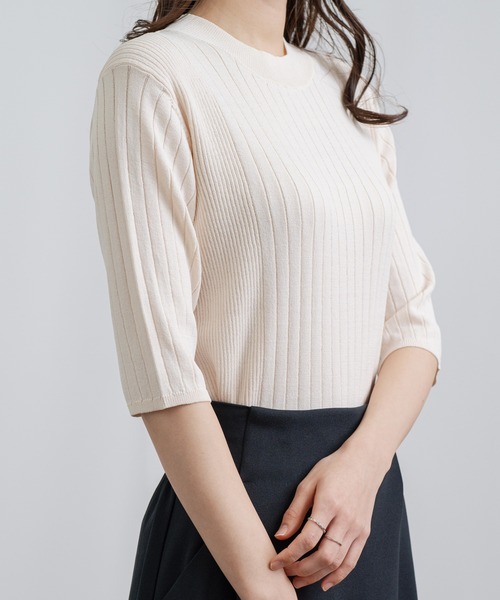 ANNA LUNA(アンナルナ)の「【ANNA LUNA】ヒジまで隠れる袖丈が嬉しい!万能ニットプルオーバー(ニット/セーター・レディース・ブラック/ネイビー/パープル/ベージュ・X-LARGE/LARGE/MEDIUM/SMALL)」の21枚目の写真