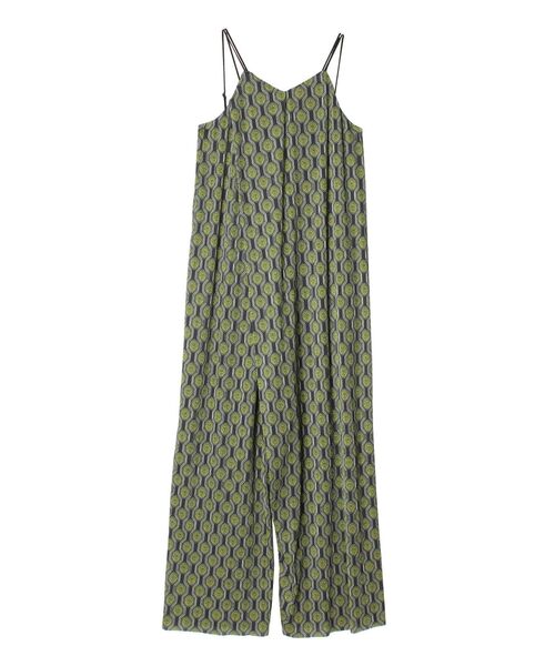 POOL いろいろの服　グリーン オールインワン UN3D.（アンスリード）の「CRYSTAL PLEATS AIO P / クリスタル
