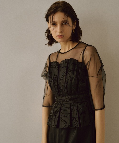 LE'RURE（リルアー）の「Flourish wide pants dress（パンツドレス