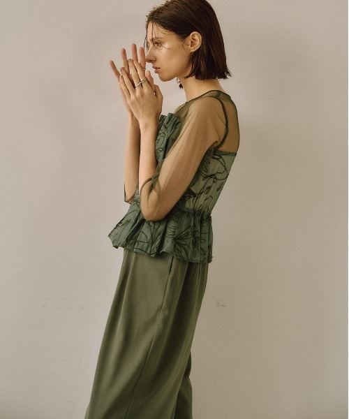 LE'RURE（リルアー）の「Flourish wide pants dress（パンツドレス