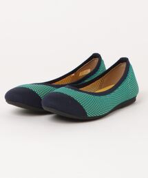 ABC SELECT エービーシーセレクト ROUND KNIT ラウンドニットパンプス W5043 GREEN/NAVY