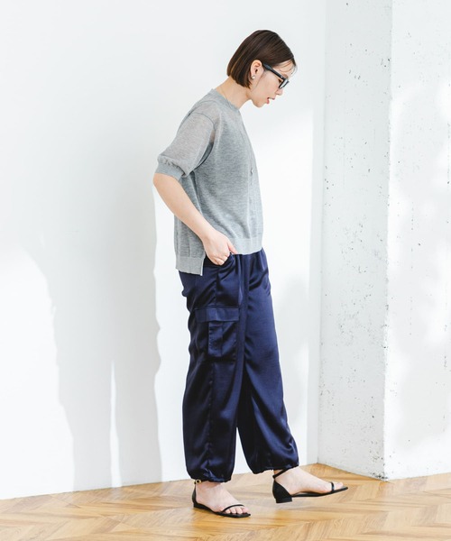 F by ROSSO（エフバイロッソ）の「F by ROSSO　シアーパフスリーブニット（ニット/セーター・レディース・シルバー/ブルー系その他/グリーン系その他/ブロンズ・FREE）」の11枚目の写真