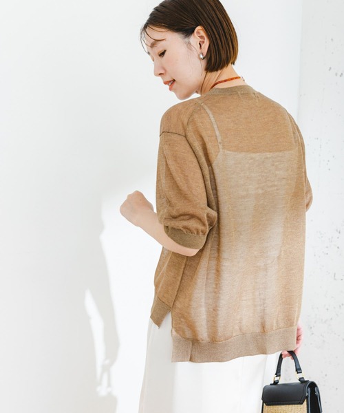 F by ROSSO（エフバイロッソ）の「F by ROSSO　シアーパフスリーブニット（ニット/セーター・レディース・シルバー/ブルー系その他/グリーン系その他/ブロンズ・FREE）」の17枚目の写真