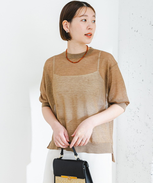 F by ROSSO（エフバイロッソ）の「F by ROSSO　シアーパフスリーブニット（ニット/セーター・レディース・シルバー/ブルー系その他/グリーン系その他/ブロンズ・FREE）」の18枚目の写真