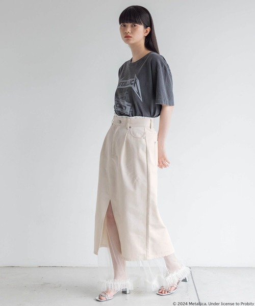 yuw（ユウ）の「ＭＥＴＡＬＬＩＣＡ　Ｔｅｅ 113591（Tシャツ/カットソー・レディース・ブラック系その他/ブラック・FREE）」の8枚目の写真