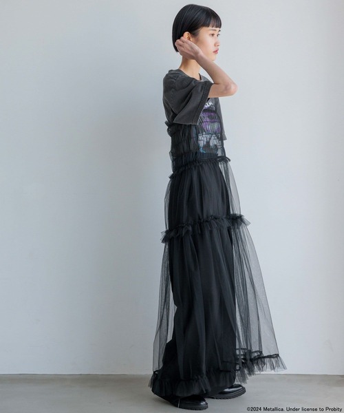 yuw（ユウ）の「ＭＥＴＡＬＬＩＣＡ　Ｔｅｅ 113591（Tシャツ/カットソー・レディース・ブラック系その他/ブラック・FREE）」の22枚目の写真