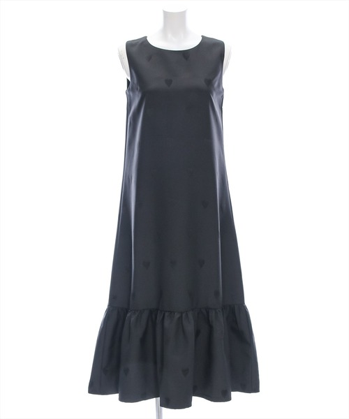 clear（クリア）の「ハートジャカードノースリーブワンピース≪2024SS新作≫（ワンピース・レディース・ブラック/アイボリー・F）」の14枚目の写真