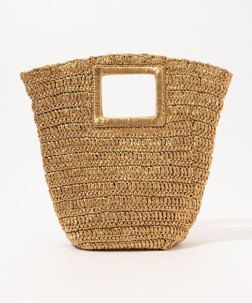 CATERINA BERTINI（カテリーナベルティーニ）の「Caterina Bertini クロシェかごバッグ（ハンドバッグ・レディース・ブラック/ゴールド・FREE）」の10枚目の写真