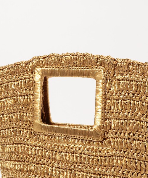 CATERINA BERTINI（カテリーナベルティーニ）の「Caterina Bertini クロシェかごバッグ（ハンドバッグ・レディース・ブラック/ゴールド・FREE）」の8枚目の写真