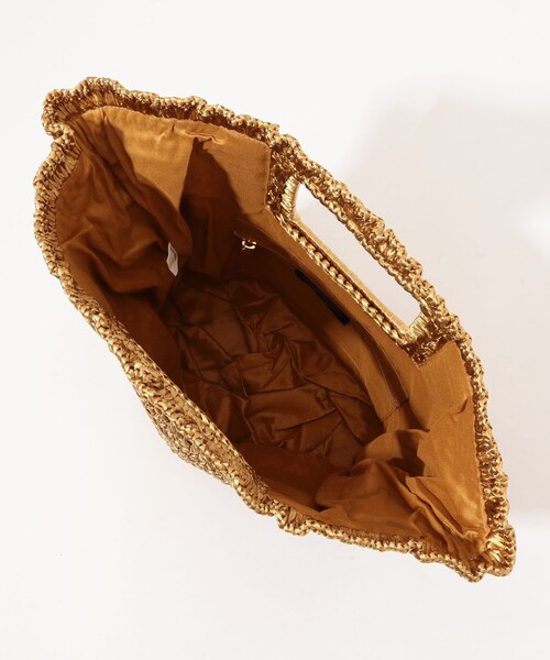 CATERINA BERTINI（カテリーナベルティーニ）の「Caterina Bertini クロシェかごバッグ（ハンドバッグ・レディース・ブラック/ゴールド・FREE）」の5枚目の写真