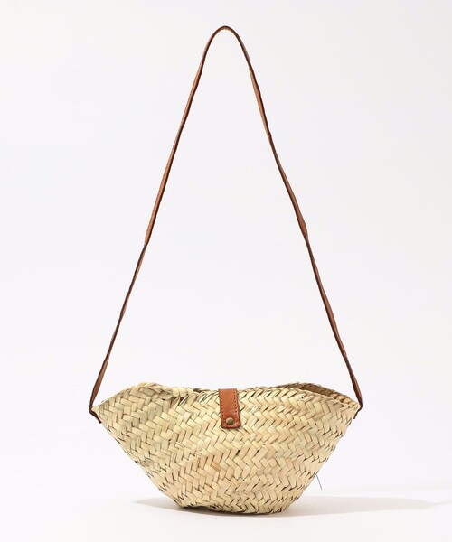 KECH LeS ESSENTIELS（ケッシュルエッセンシャル）の「KECH LES ESSENTIELS ラフィア ミニショルダーバッグ（かごバッグ・レディース・ブラック/キャメル・FREE）」の7枚目の写真