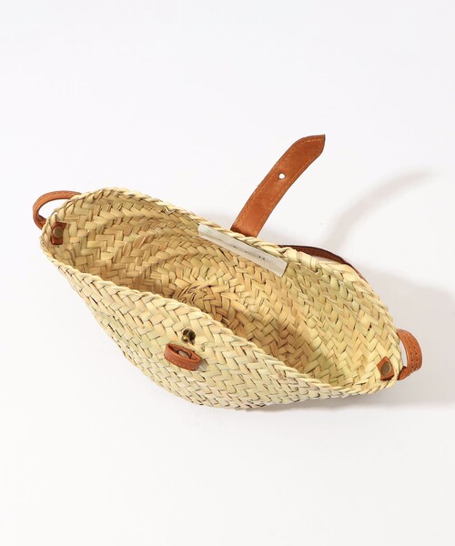 【KECH LES ESSENTIELS】ラフィア かごバッグ レザーショルダー KECH LeS ESSENTIELS かごバッグ カゴバッグ RAFFIA LEATHER