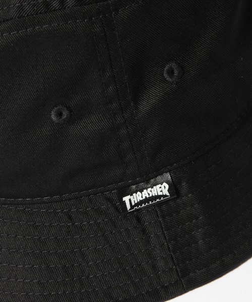 THRASHER（スラッシャー）の「【THRASHER/スラッシャー】ロゴ刺繍 TCツイル バケットハット（ハット・メンズ・ブラック・FREE）」の8枚目の写真
