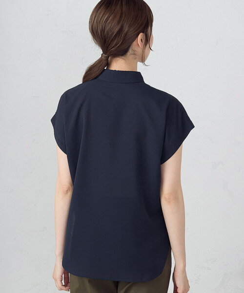 COMME CA ISM（コムサイズム）の「ショートスリーブ シャツ（シャツ/ブラウス・レディース・ネイビー/ホワイト・MEDIUM/LARGE）」の11枚目の写真
