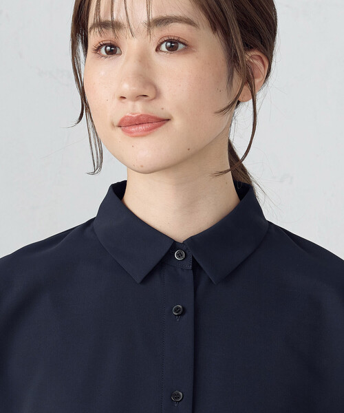 COMME CA ISM（コムサイズム）の「ショートスリーブ シャツ（シャツ/ブラウス・レディース・ネイビー/ホワイト・MEDIUM/LARGE）」の12枚目の写真